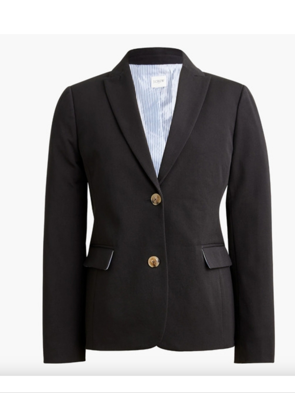 J. Crew Two-Button Blazer Black Sz 2 Bp095